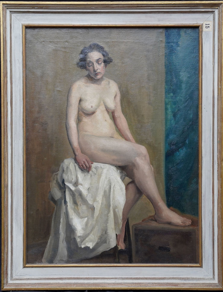 British Victorian Female Nude by Sara Wells Page at Richard Taylor Fine Art