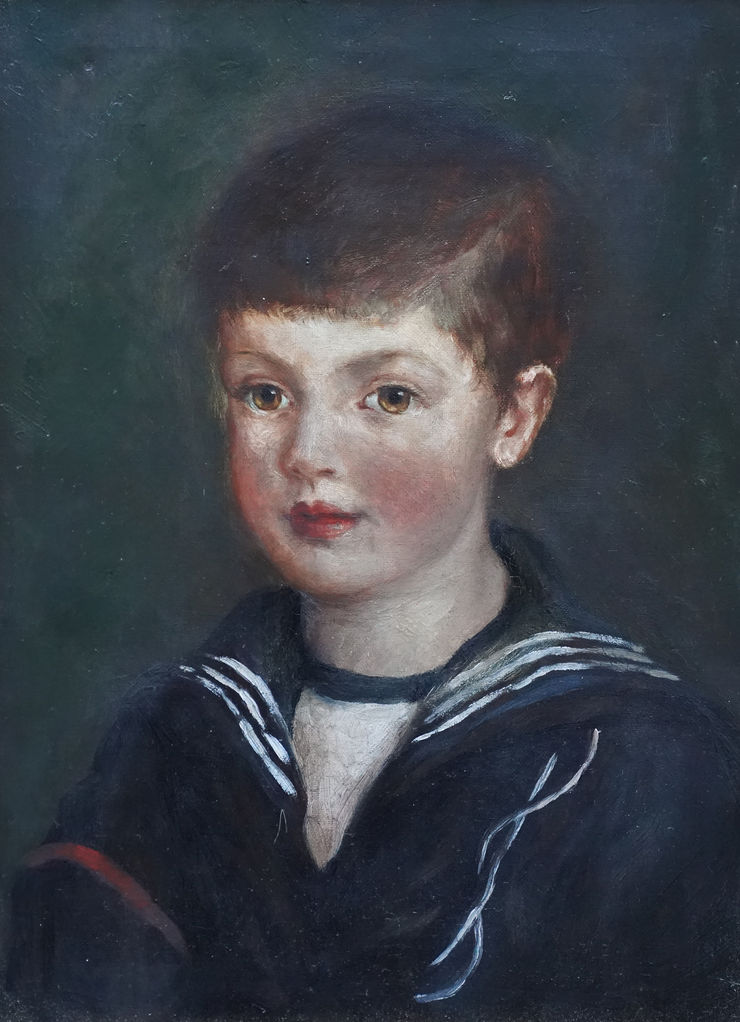 British Victorian Portrait by Henry Scott Tuke Richard Taylor Fine Art