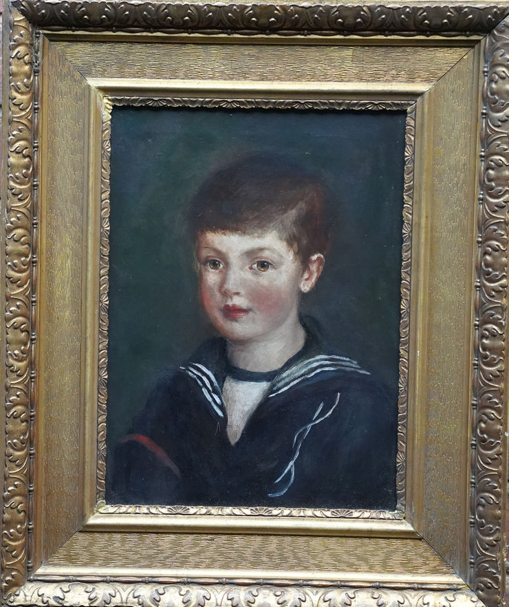 British Sailor Portrait by Henry Scott Tuke at Richard Taylor Fine Art