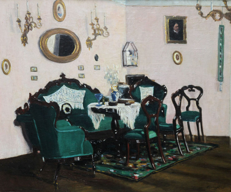 ttish Interior  20th century oil painting Richard Taylor Fine Art