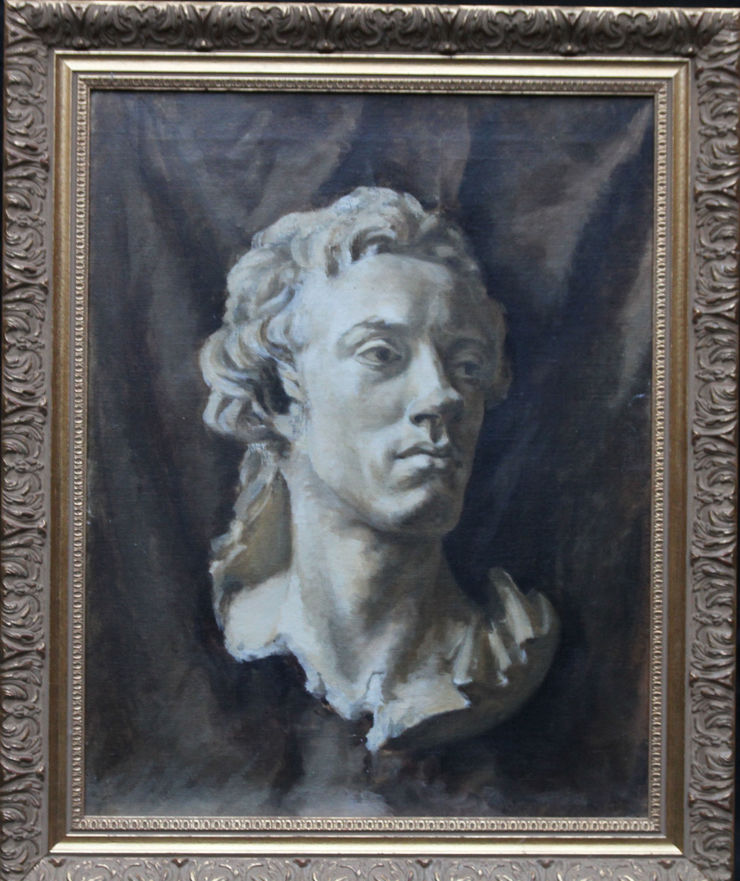 Slade School Male Bust Portrait by E A Jay at Richard Taylor Fine Art