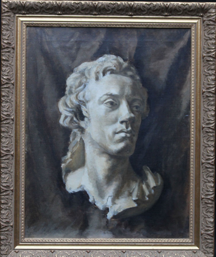 Slade School Male Bust Portrait by E A Jay at Richard Taylor Fine Art