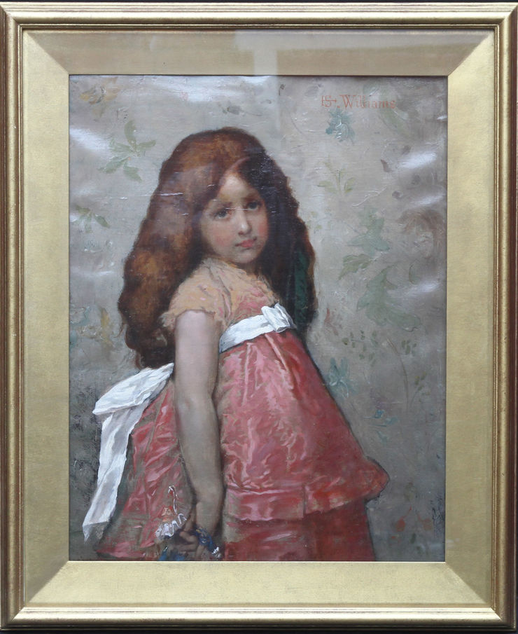 t s williams -  pre-raphaelite girl - richard taylor fine art