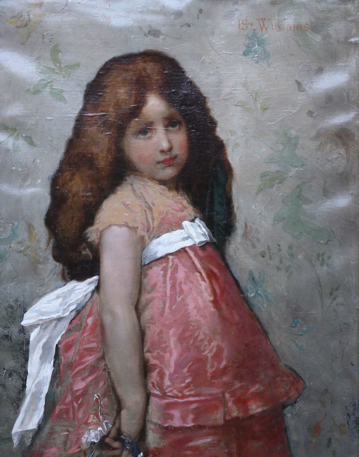 t s williams - pre-raphaelite girl - richard taylor fine art
