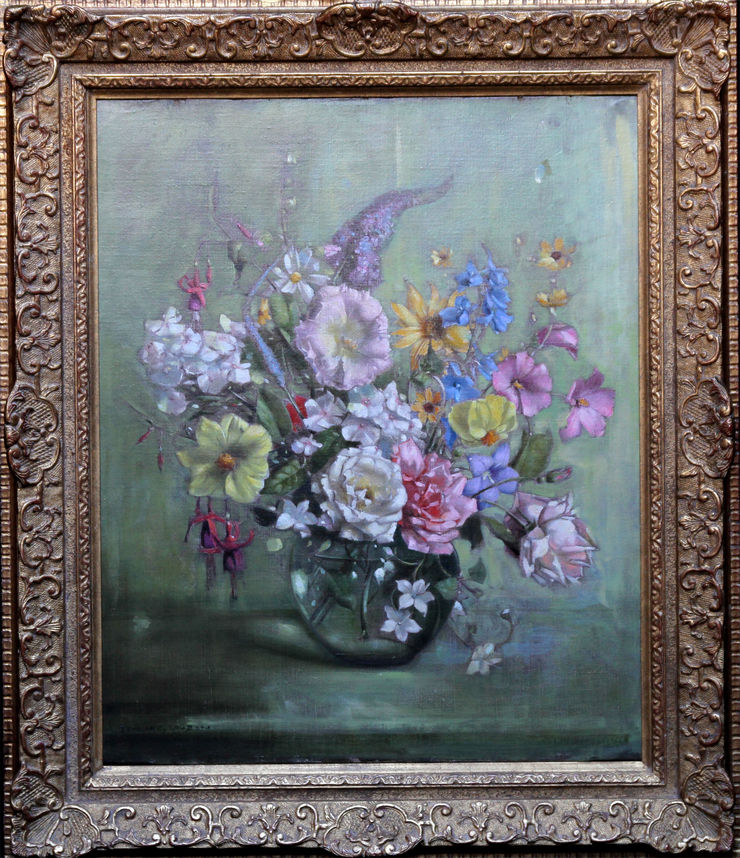A Mixed Bunch Floral by Terence Loudon at Richard Taylor Fine Art