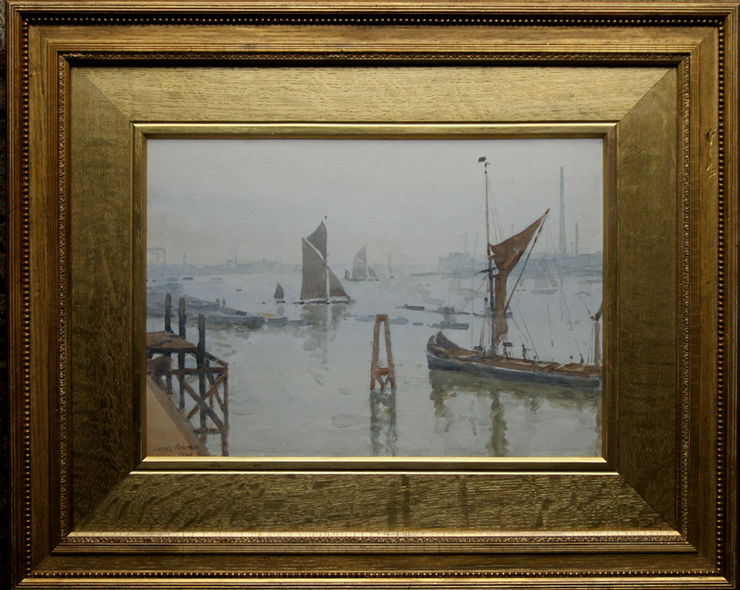 Thames at Greenwich by Scottish Glasgow Boy James Paterson at Richard Taylor Fine Art