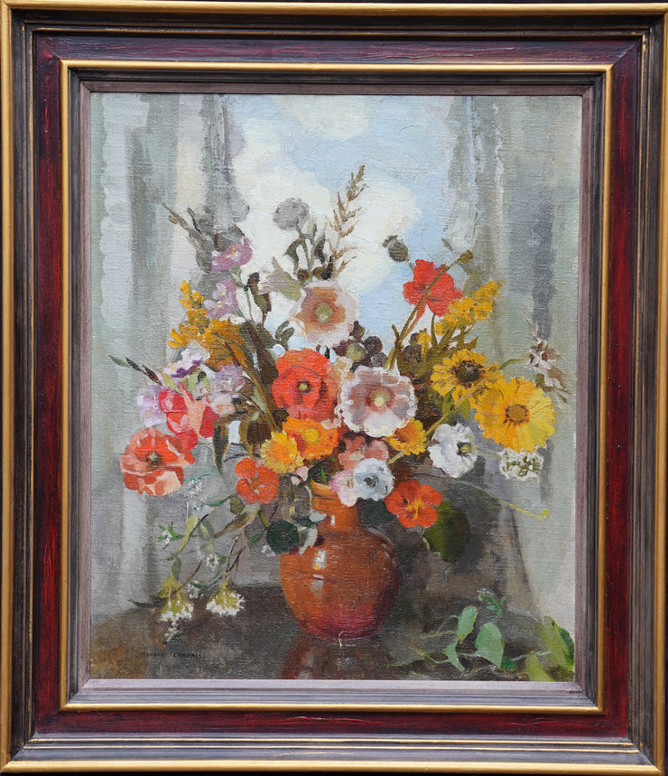 British Still Life Floral by Theresa Copnall at Richard Taylor Fine Art