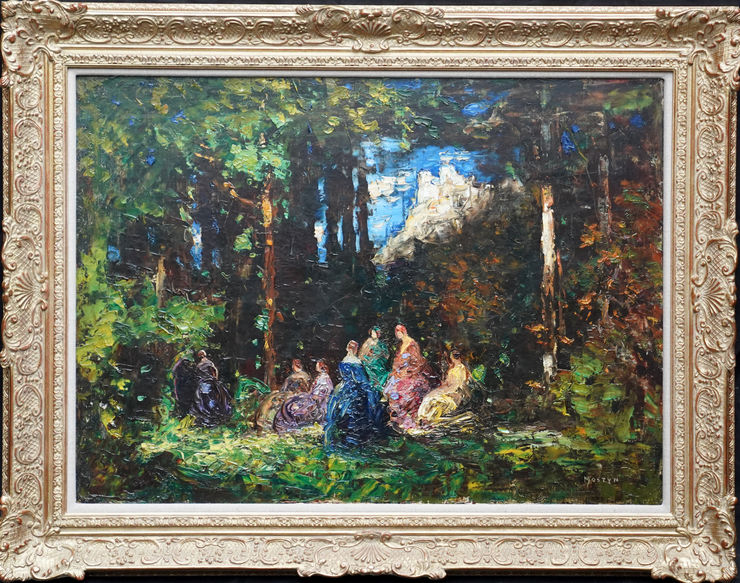 British Figurative Impressionist Landscape by Tom Mostyn at Richard Taylor Fine Art