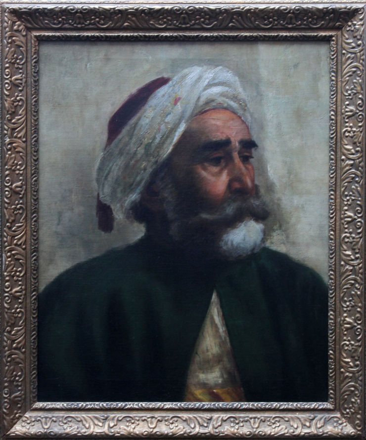 Orientalist 19th century portrait oil painting from the Turkish School at Richard Taylor Fine Art