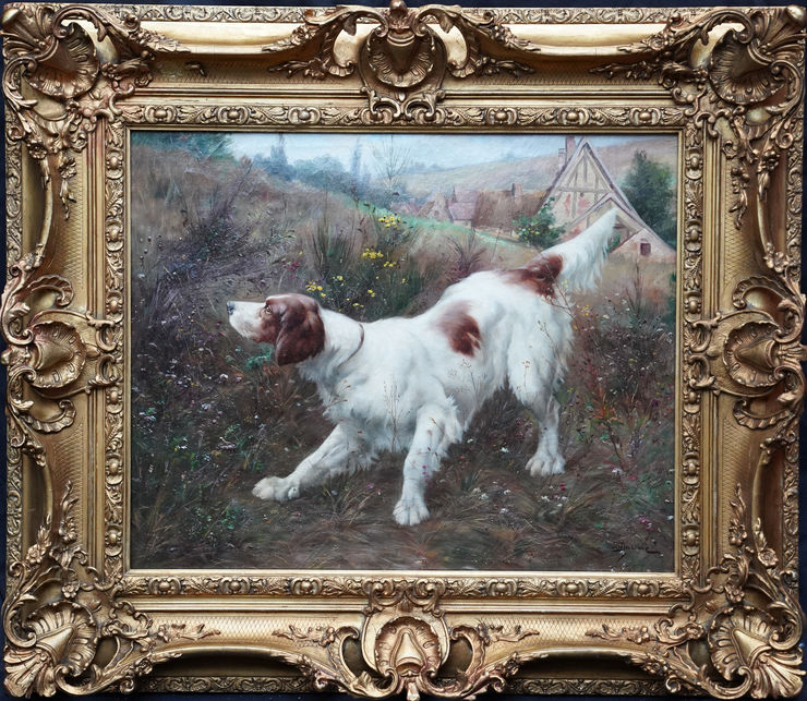 Victor Marcau- The Pointer  - Dog Portrait - Richard Taylor Fine Art