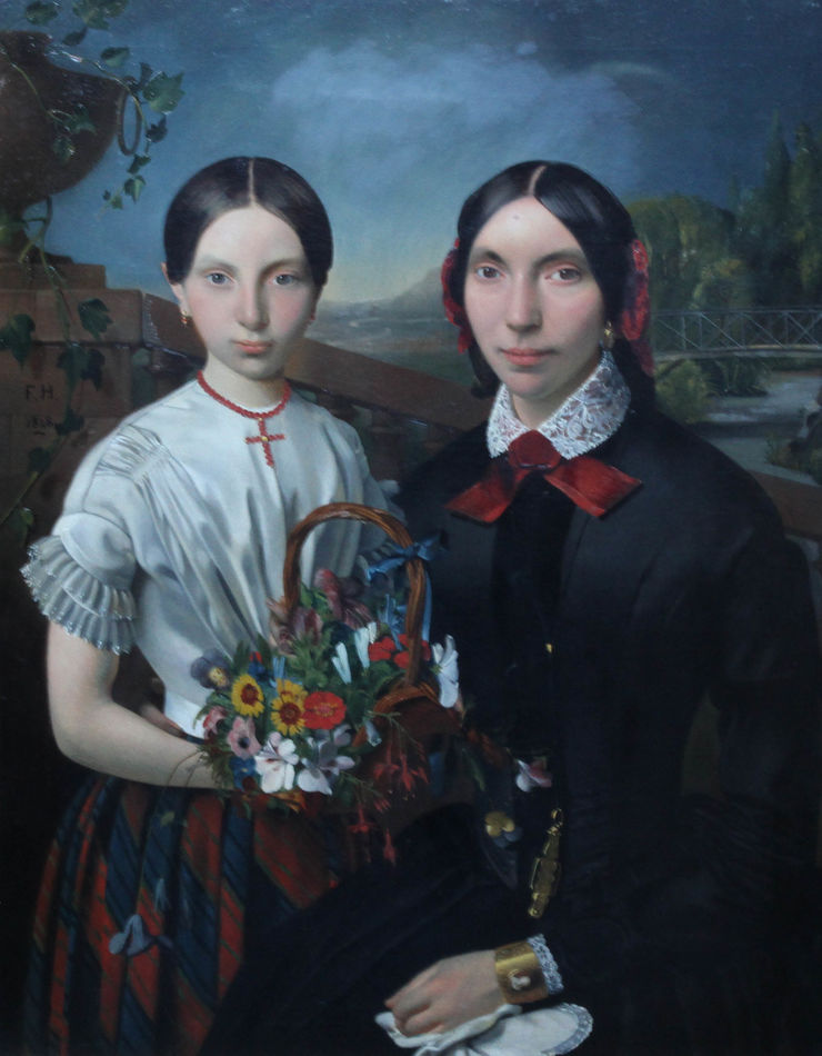 Victorian European Portrait of Sisters Richard Taylor Fine Art