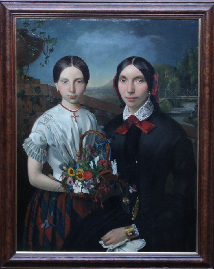 Victorian European Portrait of Sisters at Richard Taylor Fine Art
