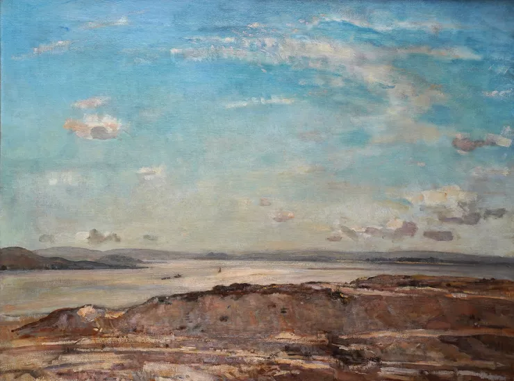 British  1930's Impressionist Coastal Landscape by Walter Wesley Russell Richard Taylor Fine Art