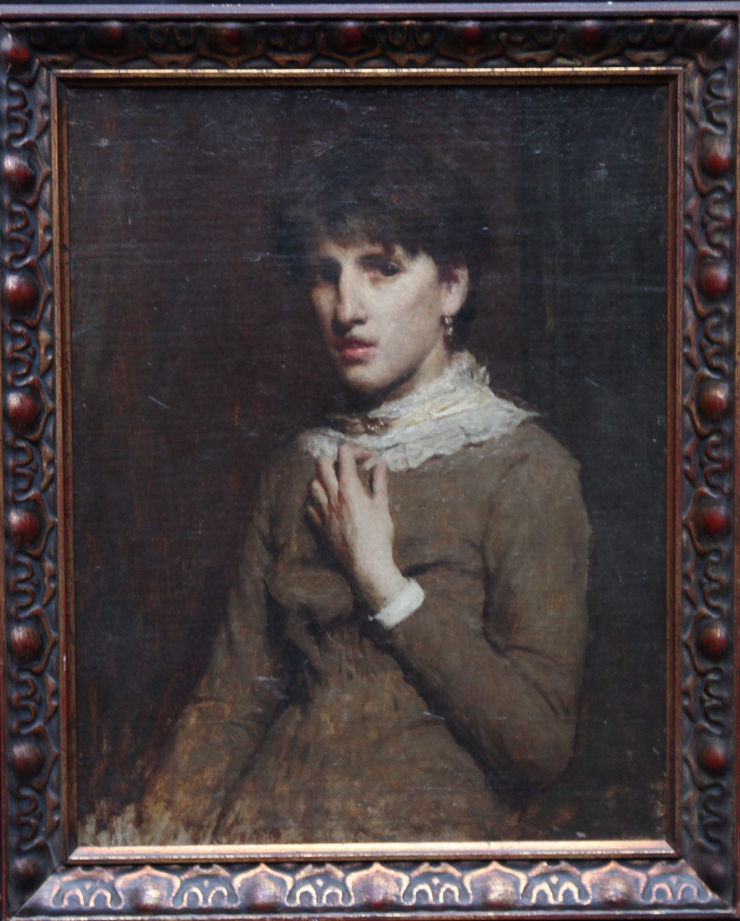 Scottish Female Portrait by Whistler (circle) at Richard Taylor Fine Art