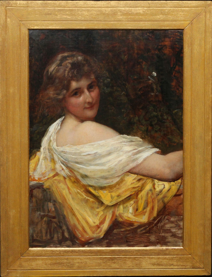 Pre-Raphaelite Portrait by Sir William Blake Richmond at Richard Taylor Fine Art