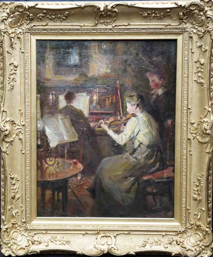 British Violinist and Pianist by William Christian Symons at Richard Taylor Fine Art