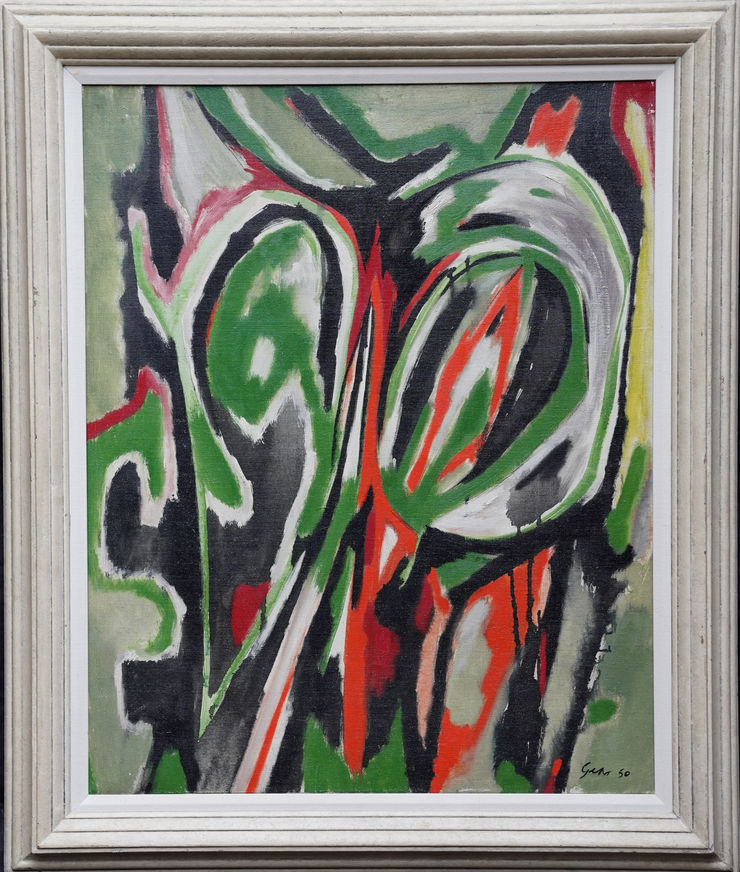 Scottish 1950's Abstract Expressionist by William Gear at Richard Taylor Fine Art
