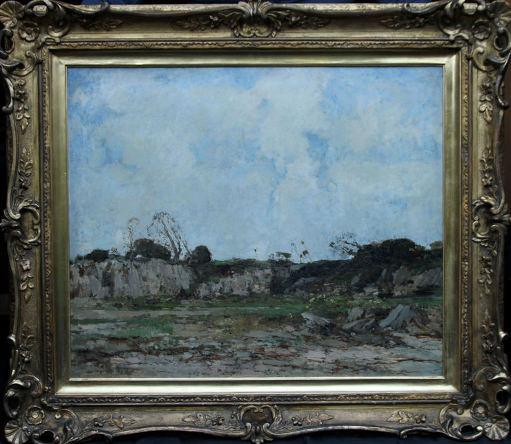 The Quarry Scottish Impressionist oil by William Alfred Gibson at Richard Taylor Fine Art