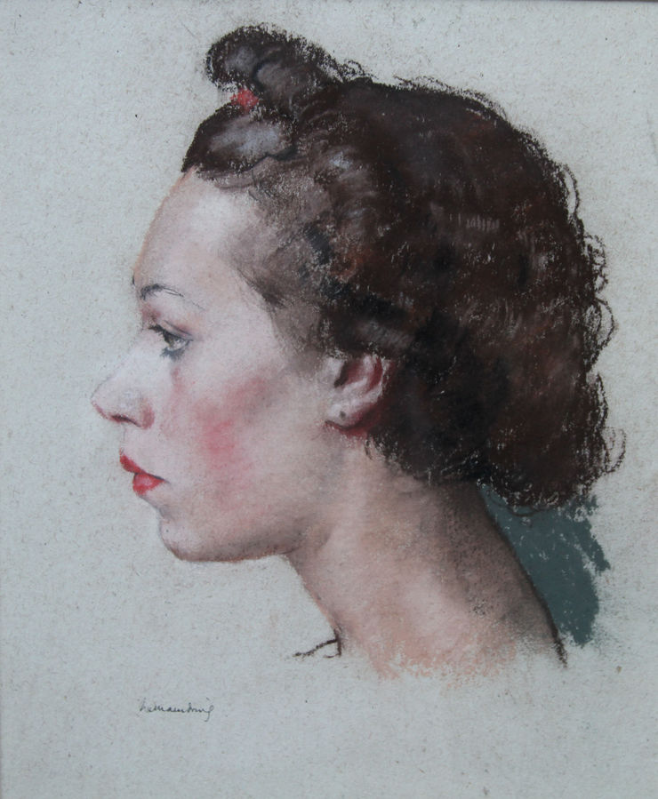Profile Portrait of a Woman  by William Dring Richard Taylor Fine Art