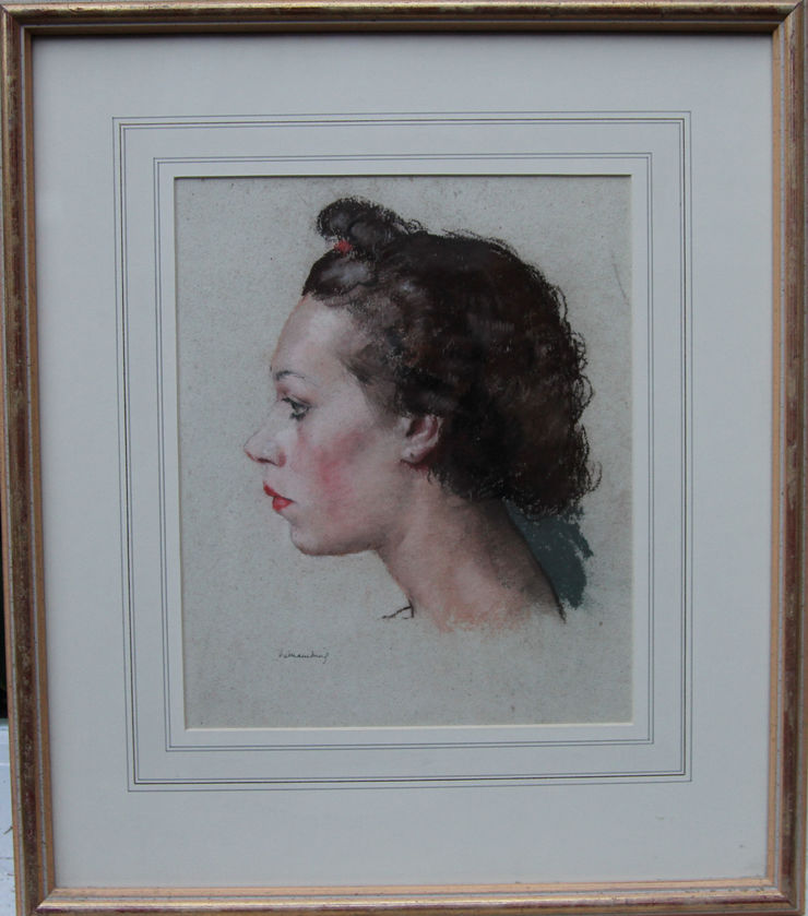 Art Deco Profile Portrait of a Woman  by William Dring Richard Taylor Fine Art
