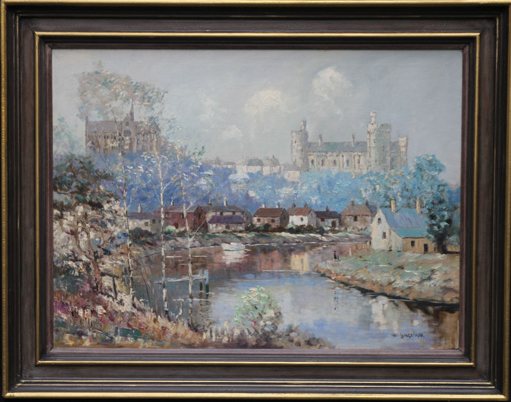 Arundel Castle Australian Impressionist oil painting by William Longstaff at Richard Taylor Fine Art