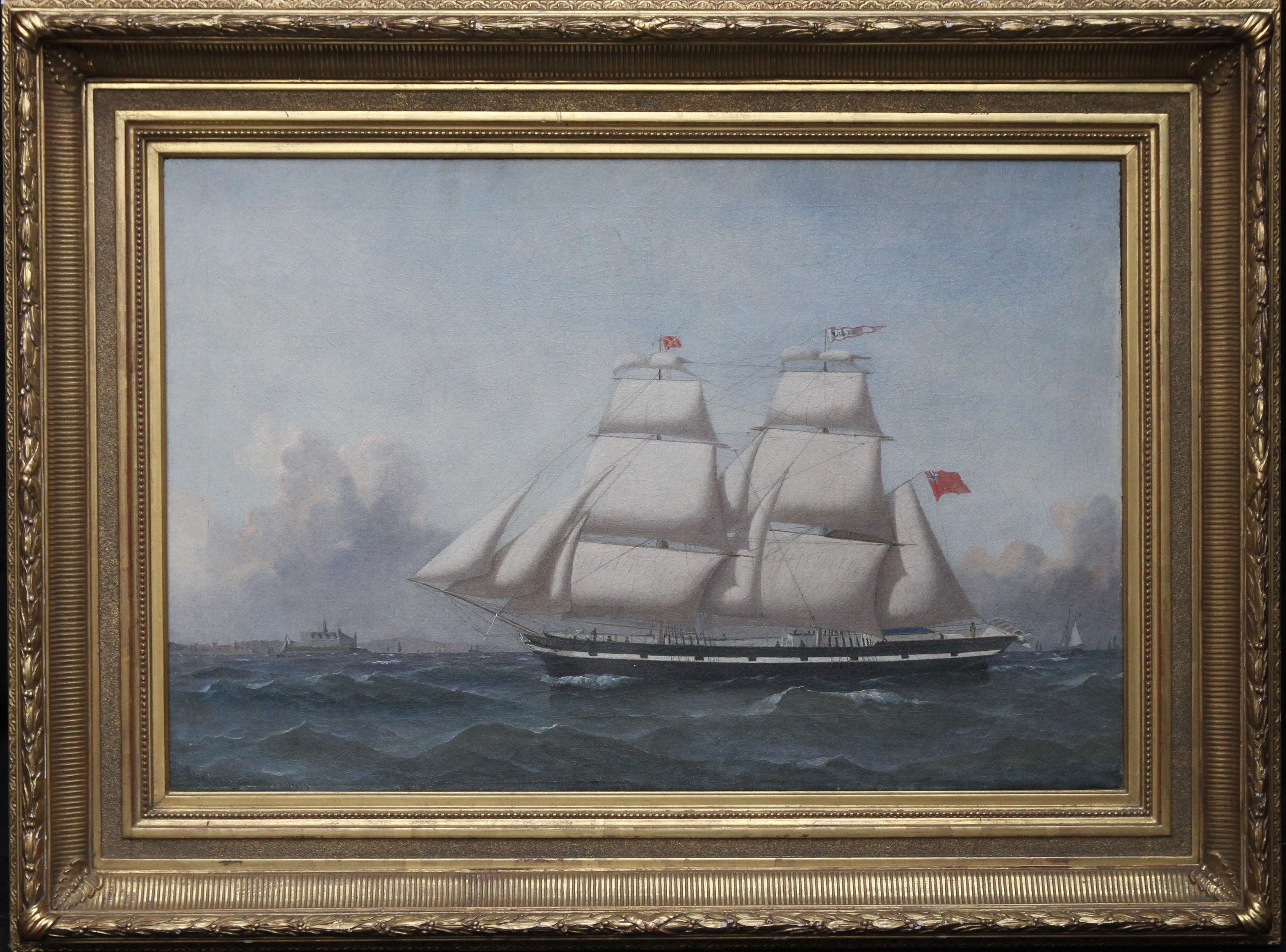 Reuben Chappell - Sailship in Full Rig - Victorian Seascape Marine ...