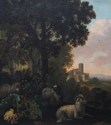 Golden Age Sheep and Goat in a Landscape
