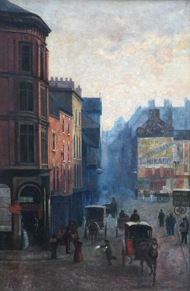 Victorian Nottingham City Landscape 1887