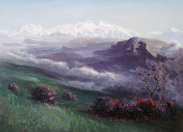 Landscape with Distant Mountains