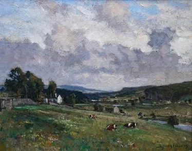 Wharfedale Landscape with Kilnsey Crag, Yorkshire