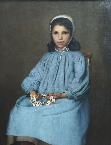 Portrait of a Girl with Daisy Garland