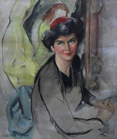 Portrait of Woman in Red Hat