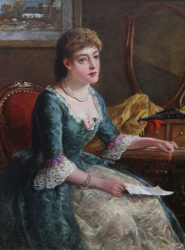 Portrait of Chlorinda with Letter