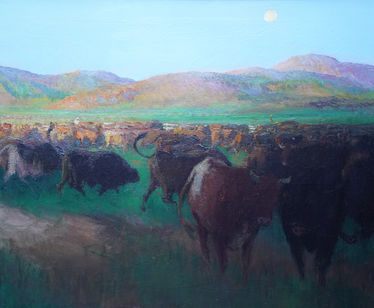 Cattle in a Landscape, North Africa