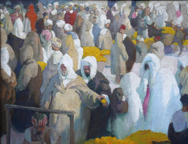 Oriental Figural Scene, Tangiers Lemon Market