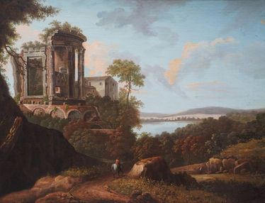 Italian Landscape with Temple of Sibyl, Tivoli