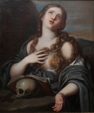 Mary Magdalene with Book and Skull