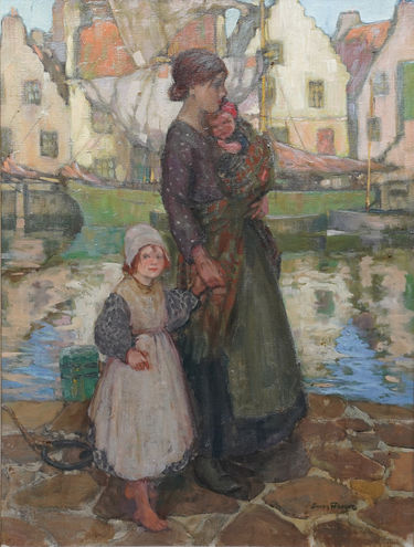 Mother and Child on Quayside