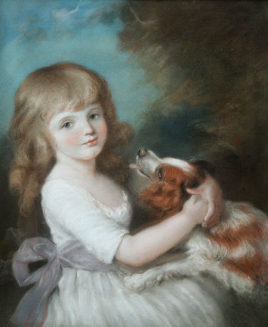 Portrait of Mary Bushby with Dog
