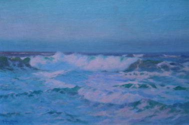 Sunlit Surf - Cornish Seascape