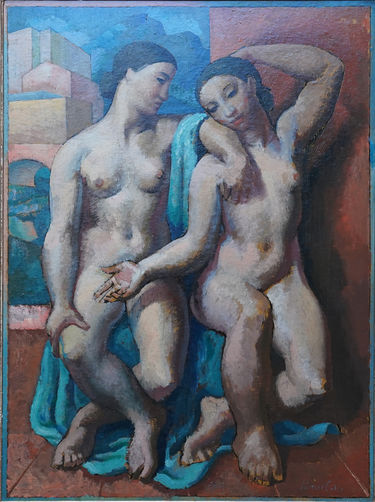 Portrait of Two Seated Nude Women 