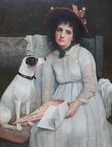 Portrait of a Lady and Dog