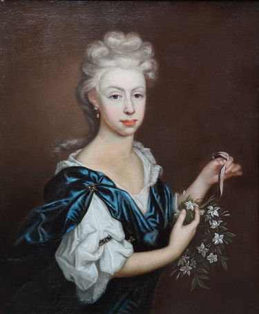 Portrait of a Lady with Garland of Flowers