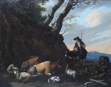Shepherd with Animals in a Landscape