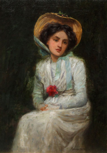 Portrait of a Young Woman in a Bonnet