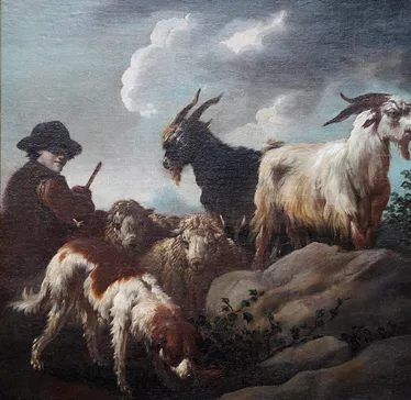 Pastoral Scene with Shepherd and Animals