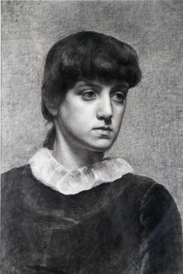 Pre-Raphaelite Portrait of a Young Lady