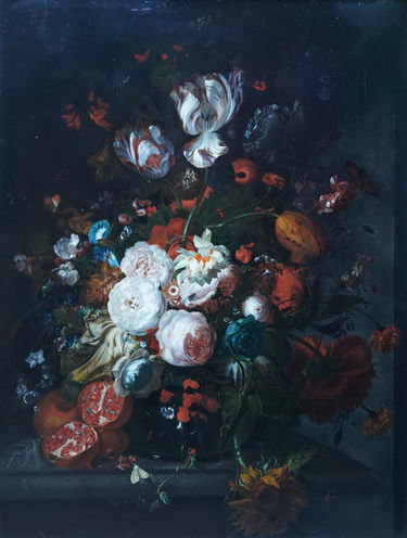 Flowers with Pomegranate