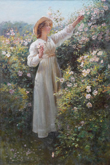 Portrait of a Lady Amongst Roses