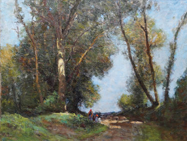 Figures on a Woodland Path